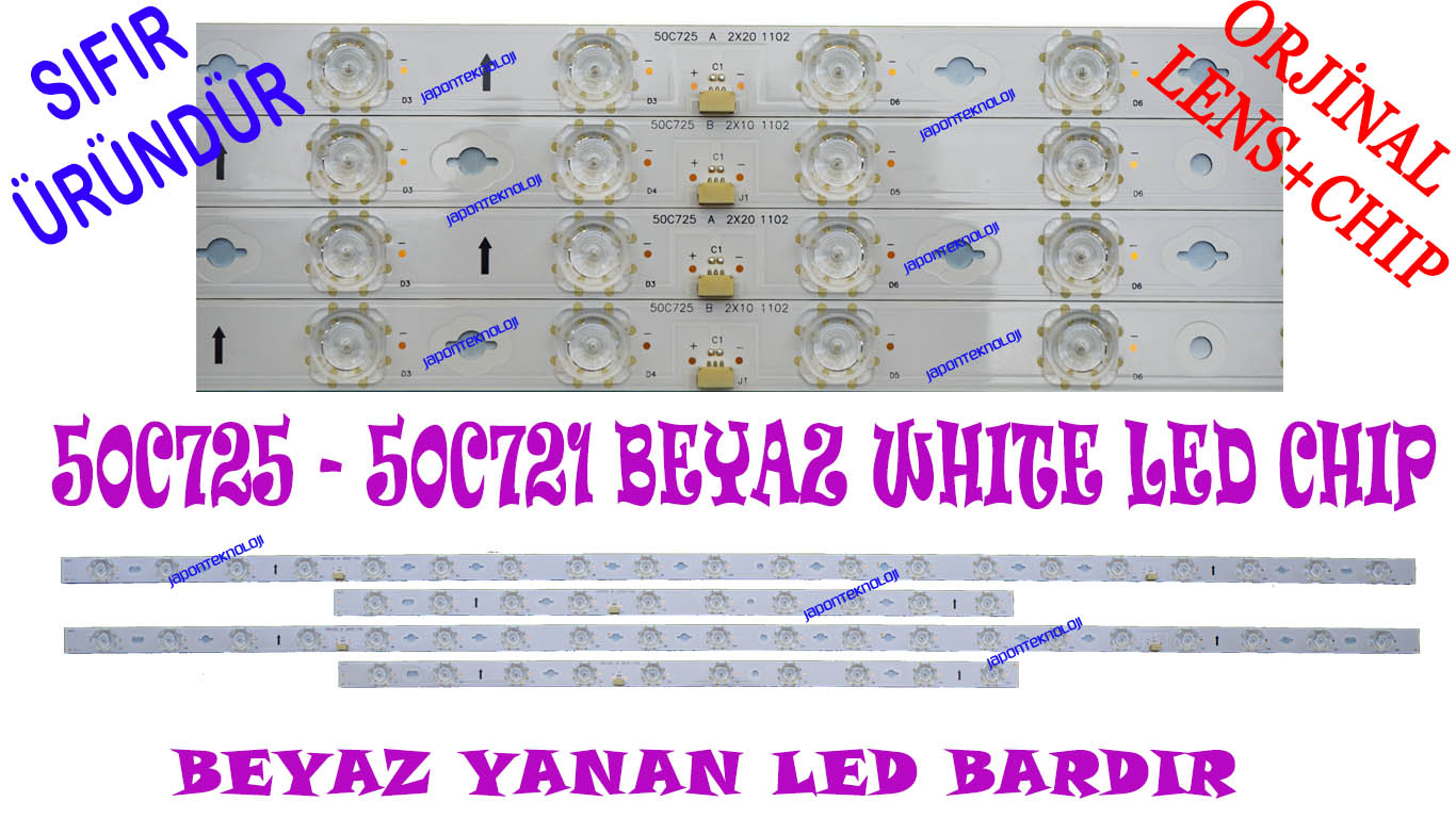 TCL,%2050C725,%20LED%20BAR,%2050C721,%20BACKLIGHT,%20BEYAZ(WHITE)%20CHIP,%2050C725%20A%202X20%201102,%2050C725%20B%202X10%201102,%20LVU500NDEL%20HS9W15%20V1%20,%20LVU500NDELHS9W15V1