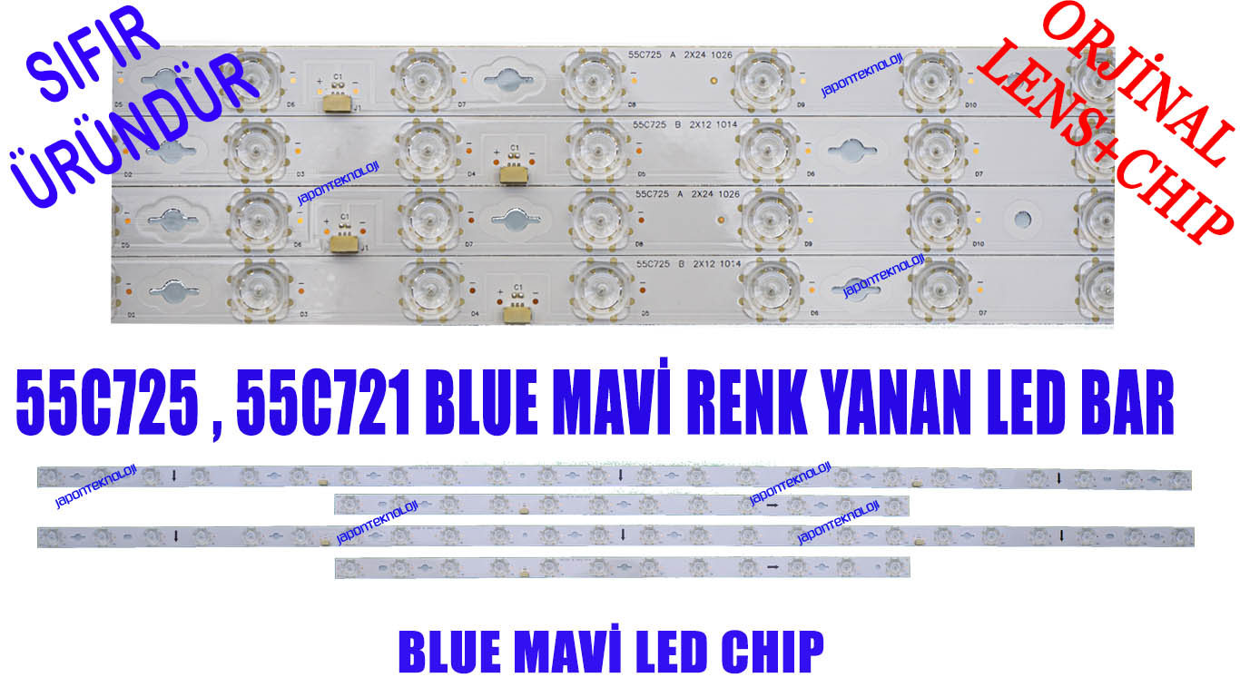 TCL,%2055C725,%2055C721,%2055C728,%20LED%20BAR,%20BACKLIGHT,%20PANEL%20LEDLERİ,%2055C725%20A%202X24%201026,%2055C725%20B%202X12%201014,%20LVU550NDEL,%20CS9W66%20V2,%20ST5461D12-6