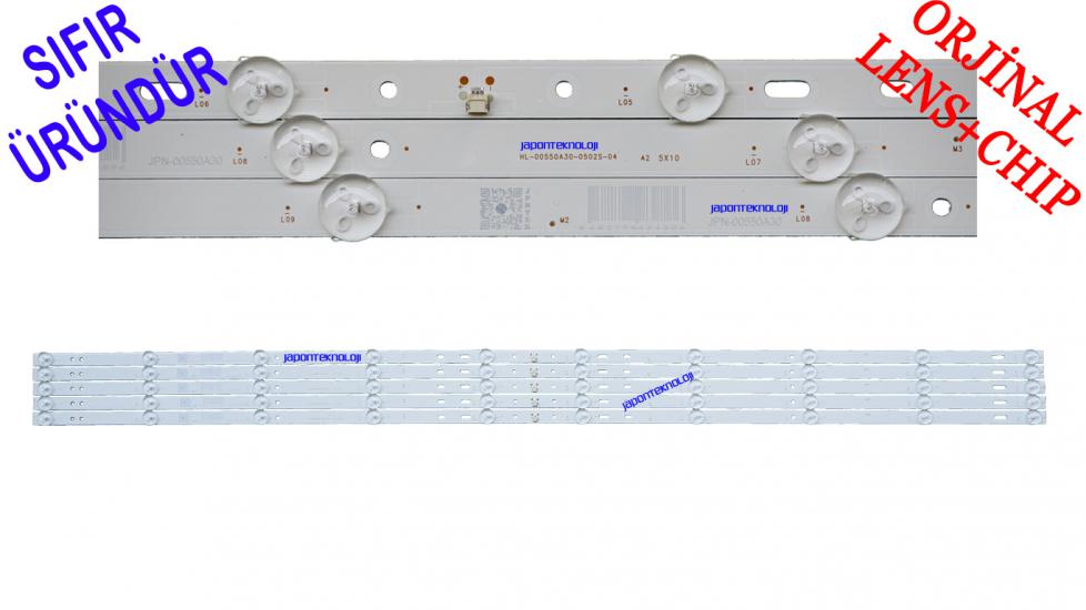 DİJİTSU DJTV55S LED BAR, HL-00550A30-0502S-04, 3080555Z100TZ004 10LEDLİ, dijitsu djtv55s