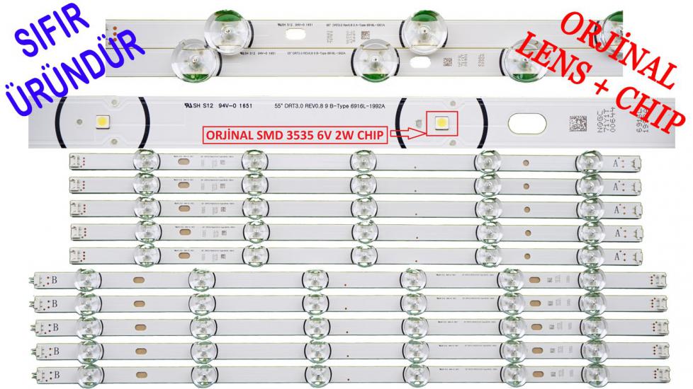 LG Innotek DRT 3.0 55’’ 6916L-1833A , 6916L-1834A , 6916L-1730A , 6916L-1731A , 6916L-1989A, 6916L-1990A 55LB652V, 55LB650V LED BAR TAKIMI