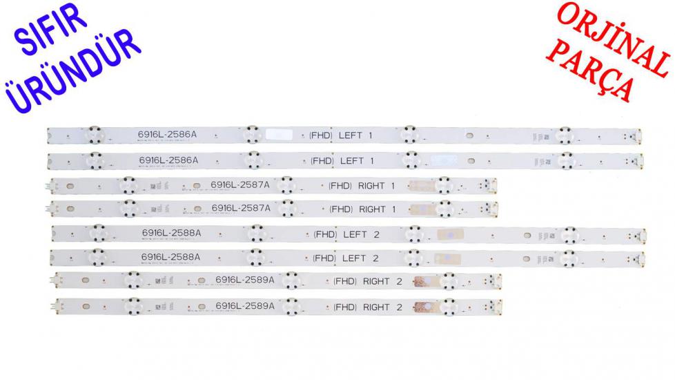 LG, 49LH604V, LED BAR, BACKLIGHT, PANEL LEDLERİ, 6916L-2586A 6916L-2588A 6916L-2587A 6916L-2589A  LC490DUE - FJM1 LC490DUE - FJM4