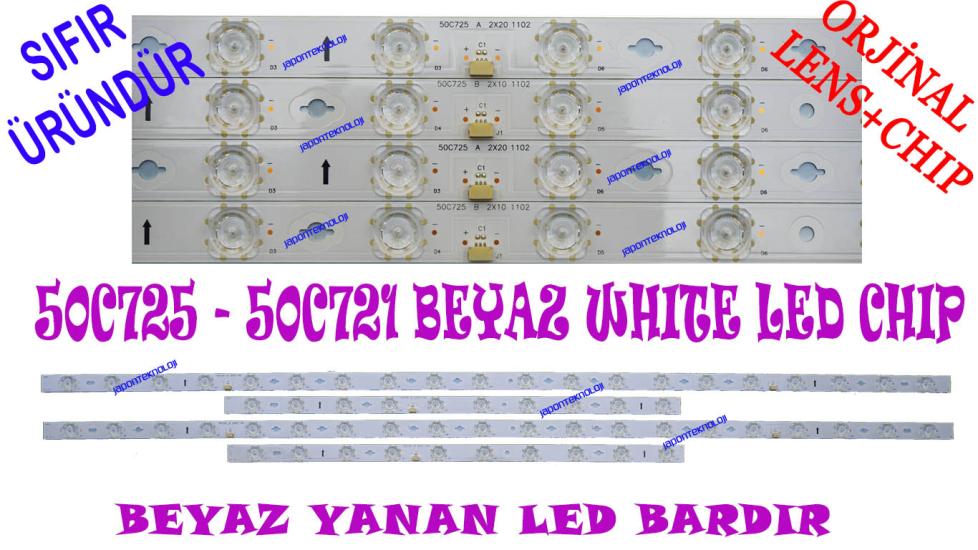 TCL, 50C725, LED BAR, 50C721, BACKLIGHT, BEYAZ(WHITE) CHIP, 50C725 A 2X20 1102, 50C725 B 2X10 1102, LVU500NDEL HS9W15 V1 , LVU500NDELHS9W15V1