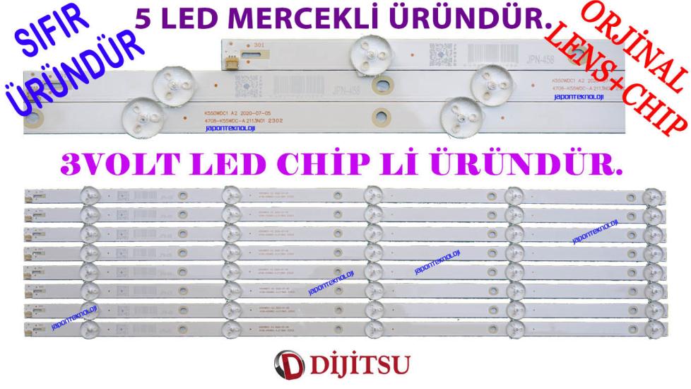 DIJITSU, 55DS7700, 55DS8800, LED BAR, PANEL LEDLERİ, 55DS7700 BACKLIGHT, K550WDC1 A2, K550WDC1 A1,