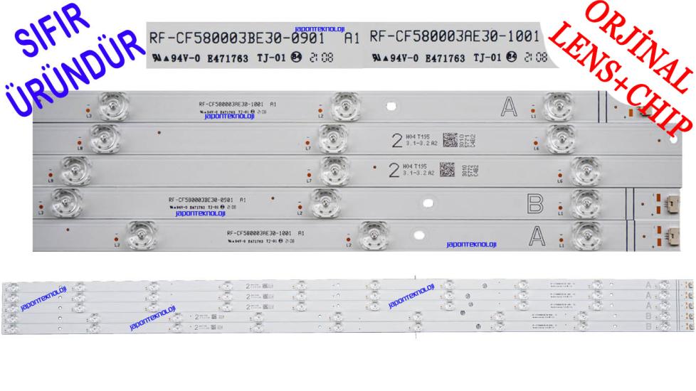 VESTEL, 58UA9600, 58UA9631, LED BAR, 58UA9630, PANEL LEDLERİ, RF-CF580003AE30-1001 , RF-CF580003BE30-0901 , VES580QNZT-N2-Z01 LED BAR,