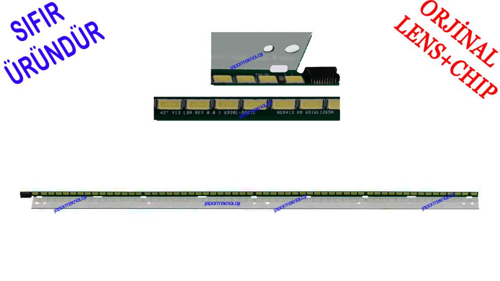 PANASONIC, 42ETW60, LED BAR, BACKLIGHT, PANEL LEDLERİ, 42’’V13 LBA REV 0.8 6916L-1265A 6916L-0140A