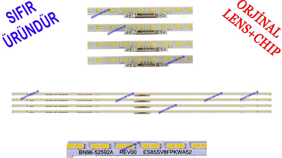 SAMSUNG, QM85C, UE85AU8000U, UE85BU8000U, UE85CU8000U, UE85DU8000U, LED BAR, BACKLIGHT, PANEL LEDLERİ, BN96-52592A, ES85SV8FPKWA52