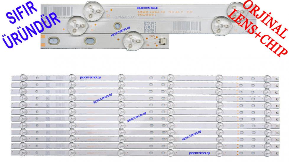 DİJİTSU, DJT65S, LED BAR TAKIM, SKYTECH, ST-6530US, LED BAR, KJ65D06-ZC22AG-03A, 303KJ650034A, BACKLIGHT SET, DİJİTSU DJT65S LED BAR TAKIM, KJ65D06-ZC22AG-03A, 303KJ650034A, LED BAR