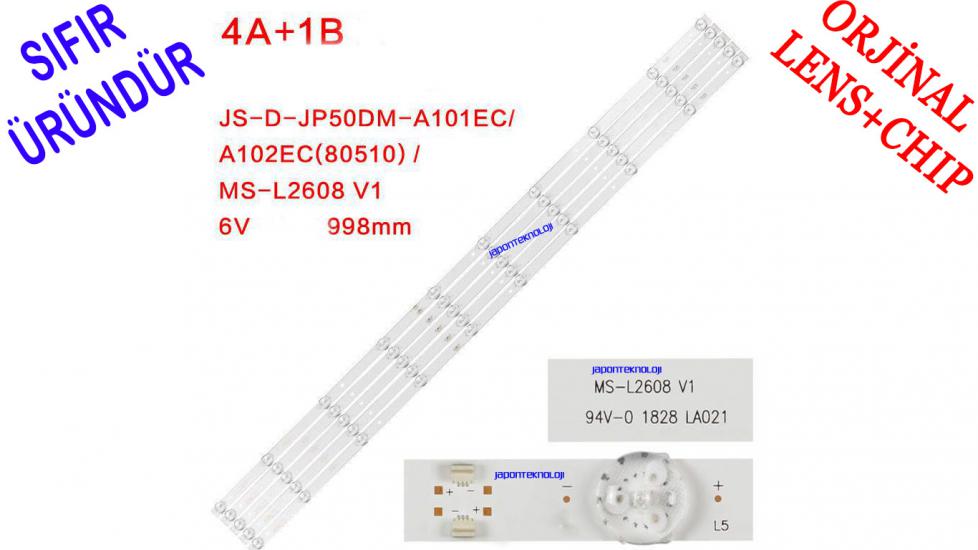 MS-L2608 V1 , JS-DJP50DM- A101EC, 10LED*6V*990MM , E50DM1000/FHD , LED BAR, BACKLIGHTS ,