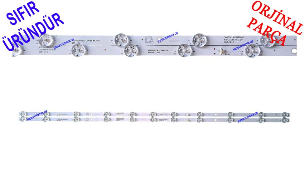 SABA, SABA SB43F250, LED BAR, PANEL LEDLERİ, JL.D430B1330-006BS-M_V01, SJ.CX.D4301101-3030JS-M, JL.D430B1330-006BS-M_V01