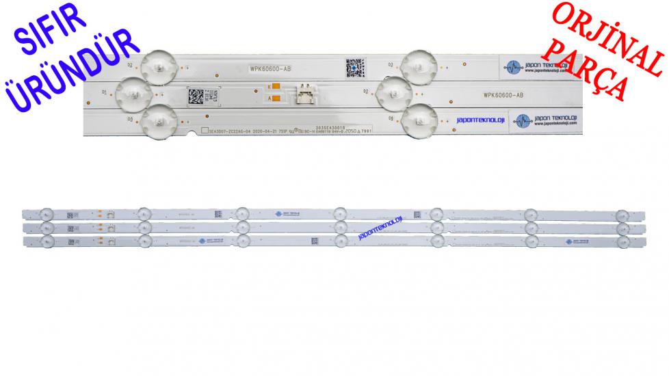 ALTUS, AL43L8990, AL43C865, AL43C870, ARÇELİK A43A800B, A43MU4025AW, BEKO B43A800B, GRUNDIG 43GEU7800B, LED BAR, BACKLIGHT PANEL LEDLERİ, SE43D07-ZC22AG-04, WPK60600-AB