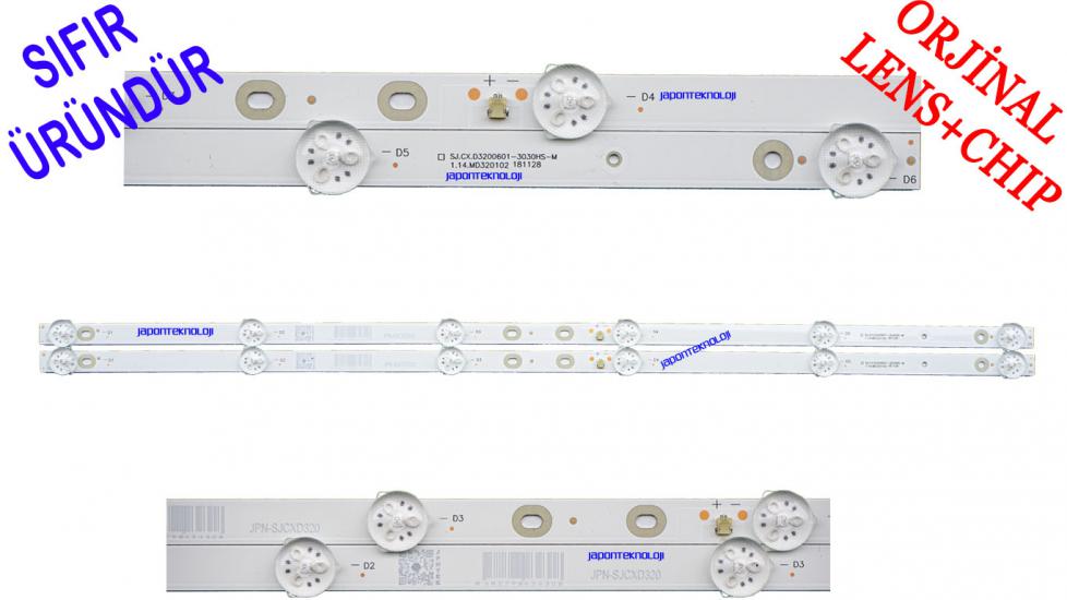 DIJITSU, DJTV321, LED BAR, DELTA, 32-DLT82, 32DLT82, LED BAR, SJ.CX.D3200601-3030HS-M , SJ.CX.D3200601-3030ES-M, LED BAR ,  HTV LED32HD101T2, 574CM 6LEDLİ