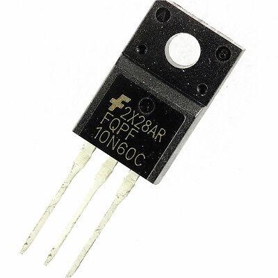 FQPF10N60C, 10N60C, TO-220F Mosfet Transistör, FQPF10N60C, N-Channel QFET MOSFET. 600 V, 9.5 A, 730 mΩ