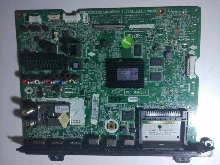 EAX64797004 (1.1), EBR76730901, EBT62383452, LG 47LA620S-ZA, LG 47LA620S, Main Board, Ana Kart, LC470DEU (SF)(U1), LG Display